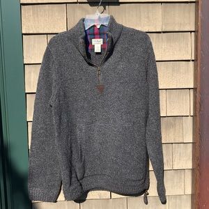 LL Bean men’s sweater with front pocket.